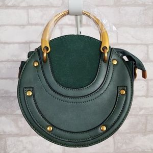 Mara Crossbody Vegan Leather Bag w/ Gold Accents